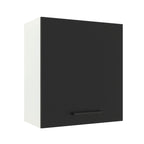 Armário Aéreo Madesa Agata 60 cm 1 Porta Branco/Preto
