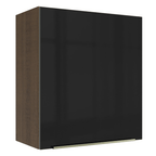 Armário Aéreo Madesa Lux 60 cm 1 Porta Rustic/Preto