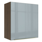 Armário Aéreo Madesa Lux 60 cm 1 Porta Rustic/Cinza