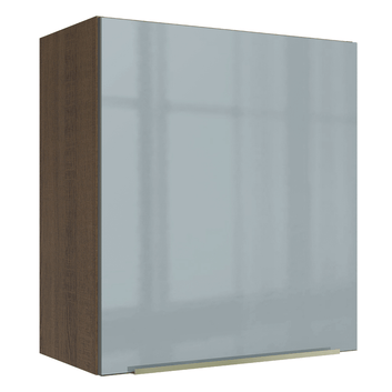 Armário Aéreo Madesa Lux 60 cm 1 Porta Rustic/Cinza