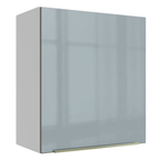 Armário Aéreo Madesa Lux 60 cm 1 Porta Branco/Cinza