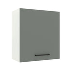 Armário Aéreo Madesa Agata 60 cm 1 Porta Branco/Cinza