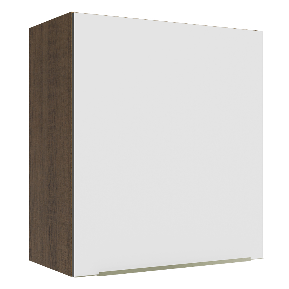 Armário Aéreo Madesa Lux 60 cm 1 Porta Rustic/Branco Veludo