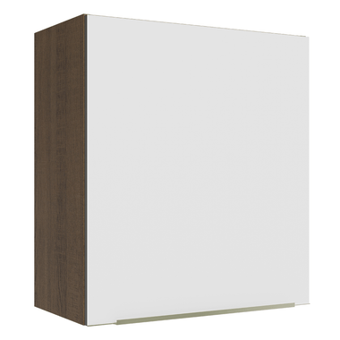 Armário Aéreo Madesa Lux 60 cm 1 Porta Rustic/Branco Veludo