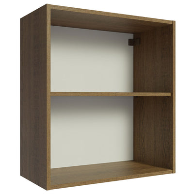 Armário Aéreo 60 cm com 2 Nichos Abertos para Cozinha Madesa Lux, Glamy, Agata, Stella Rustic