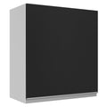 Armário Aéreo 100% MDF 60 cm 1 Porta Branco/Preto Acordes Madesa