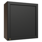 Armário Aéreo 60 cm 1 Porta Rustic/Preto Vik Madesa