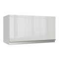 Armário Aéreo Madesa Acordes 100% MDF 60 cm 1 Porta Basculante Branco Brilho