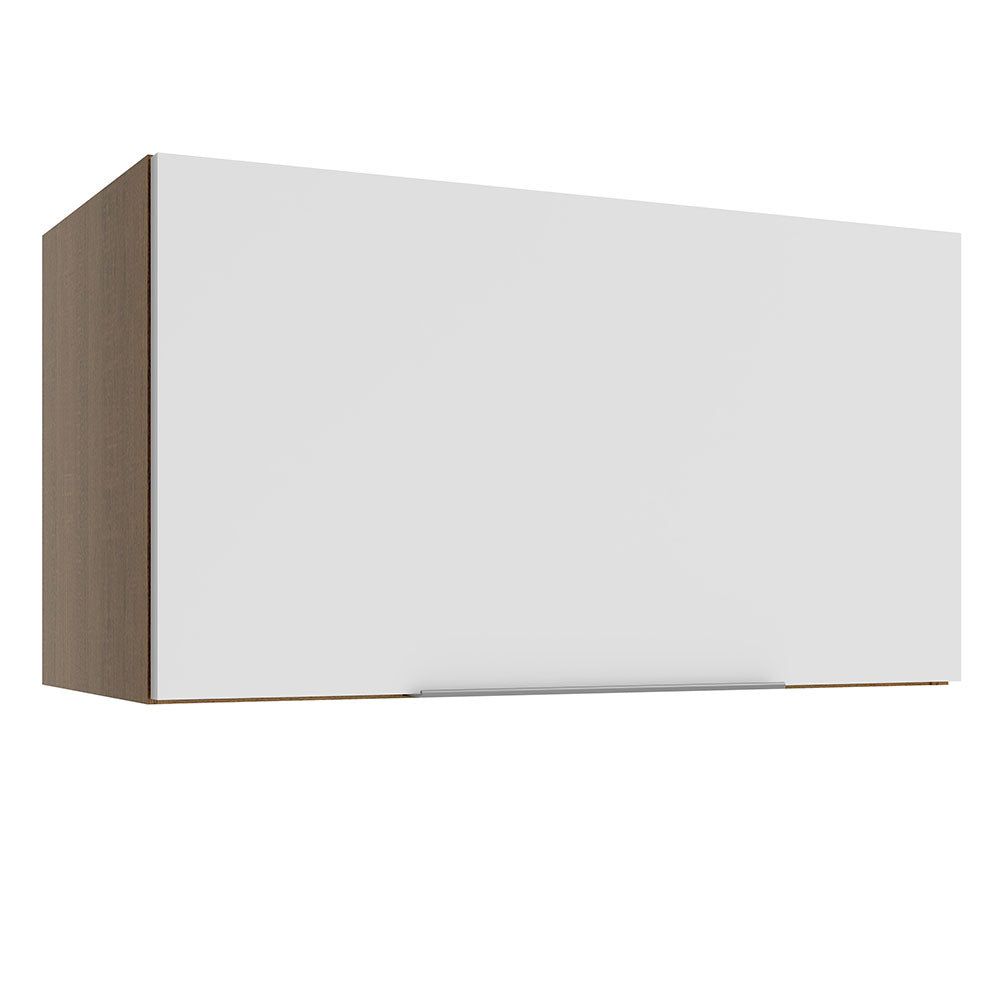 Armário Aéreo Madesa Stella 60 cm 1 Porta Basculante Rustic/Branco