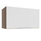 Armário Aéreo Madesa Stella 60 cm 1 Porta Basculante Rustic/Branco