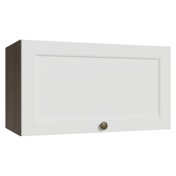 Armário Aéreo 60 cm 1 Porta Basculante Rustic/Branco Vik Madesa