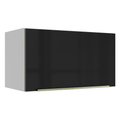 Armário Aéreo Madesa Lux 60 cm 1 Porta Basculante Branco/Preto