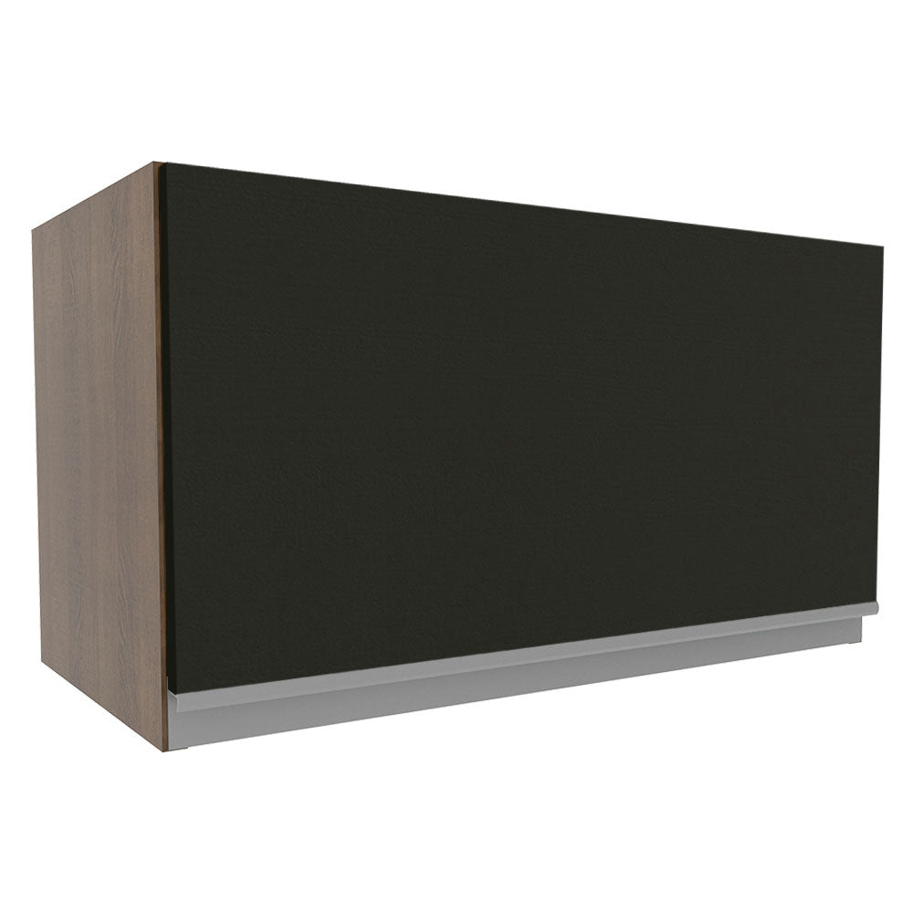 Armário Aéreo Madesa Glamy 60 cm 1 Porta Basculante Rustic/Preto