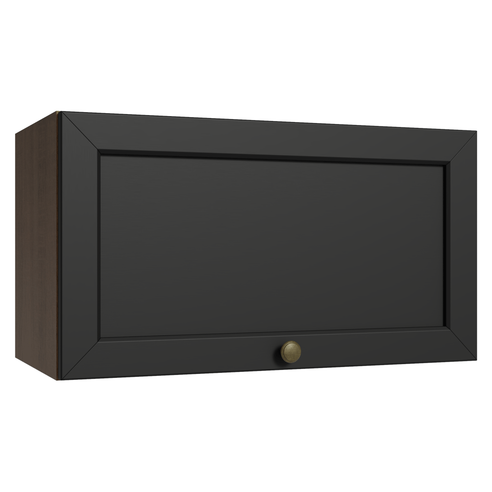 Armário Aéreo 60 cm 1 Porta Basculante Rustic/Preto Vik Madesa
