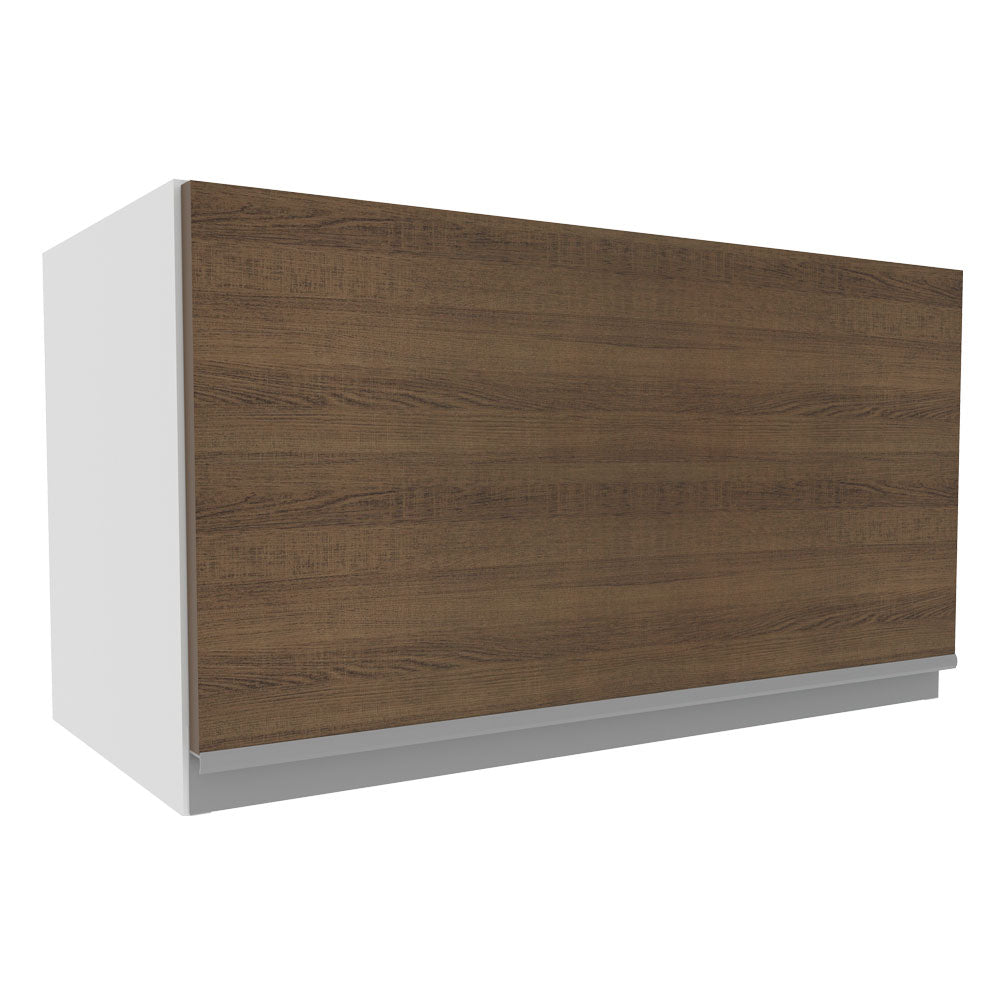 Armário Aéreo Madesa Glamy 60 cm 1 Porta Basculante Branco/Rustic