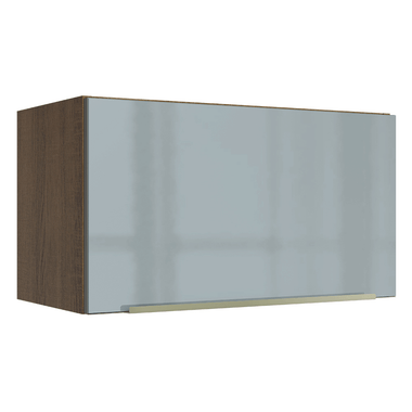 Armário Aéreo Madesa Lux 60 cm 1 Porta Basculante Rustic/Cinza