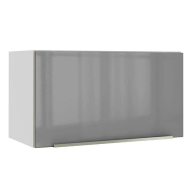 Armário Aéreo Madesa Lux 60 cm 1 Porta Basculante Branco/Cinza