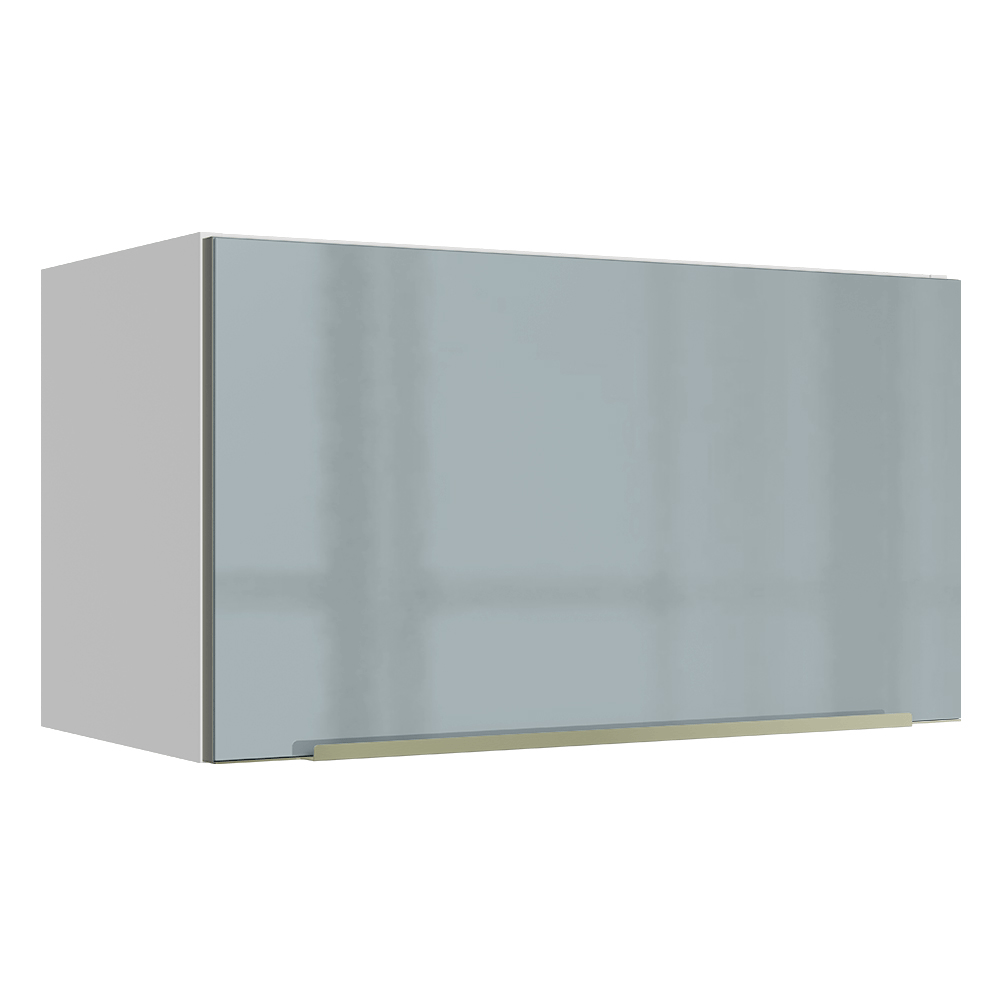 Armário Aéreo Madesa Lux 60 cm 1 Porta Basculante Branco/Cinza