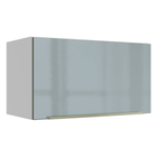 Armário Aéreo Madesa Lux 60 cm 1 Porta Basculante Branco/Cinza