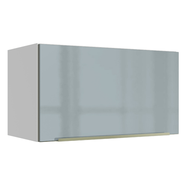 Armário Aéreo Madesa Lux 60 cm 1 Porta Basculante Branco/Cinza