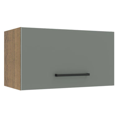 Armário Aéreo Madesa Agata 60 cm 1 Porta Basculante Rustic/Cinza