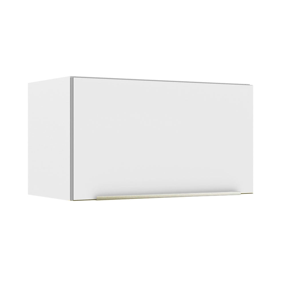 Armário Aéreo Madesa Lux 60 cm 1 Porta Basculante Branco/Branco Veludo