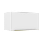 Armário Aéreo Madesa Lux 60 cm 1 Porta Basculante Branco/Branco Veludo