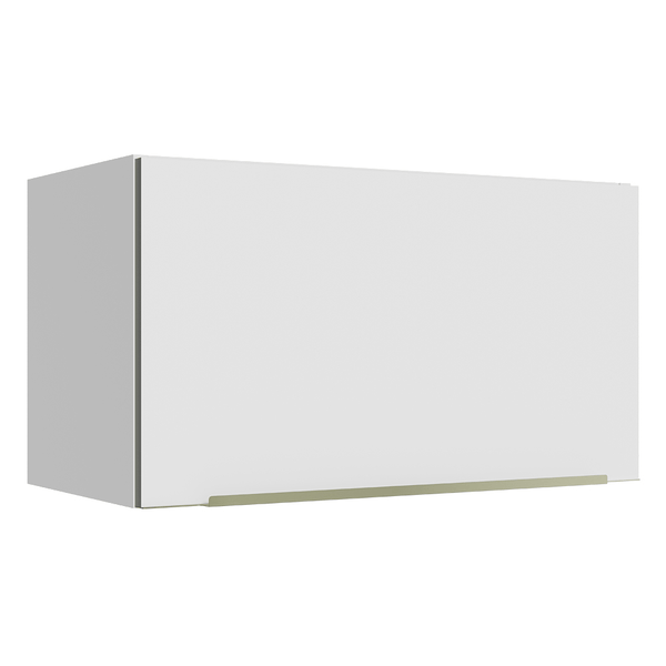 Armário Aéreo Madesa Lux 60 cm 1 Porta Basculante Branco/Branco Veludo