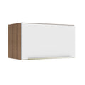 Armário Aéreo Madesa Lux 60 cm 1 Porta Basculante Rustic/Branco Veludo