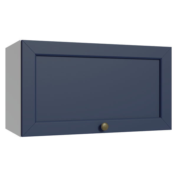 Armário Aéreo 60 cm 1 Porta Basculante Branco/Azul Vik Madesa
