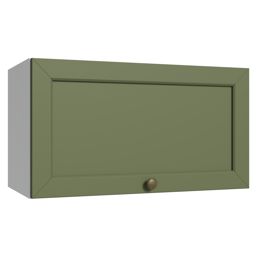 Armário Aéreo 60 cm 1 Porta Basculante Branco/Verde Vik Madesa
