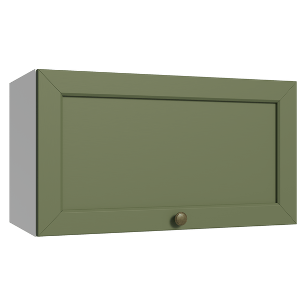 Armário Aéreo 60 cm 1 Porta Basculante Branco/Verde Vik Madesa