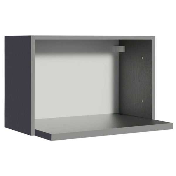 Armário Aéreo 60 cm Nicho para Microondas e Forno Elétrico Cinza Nice Madesa