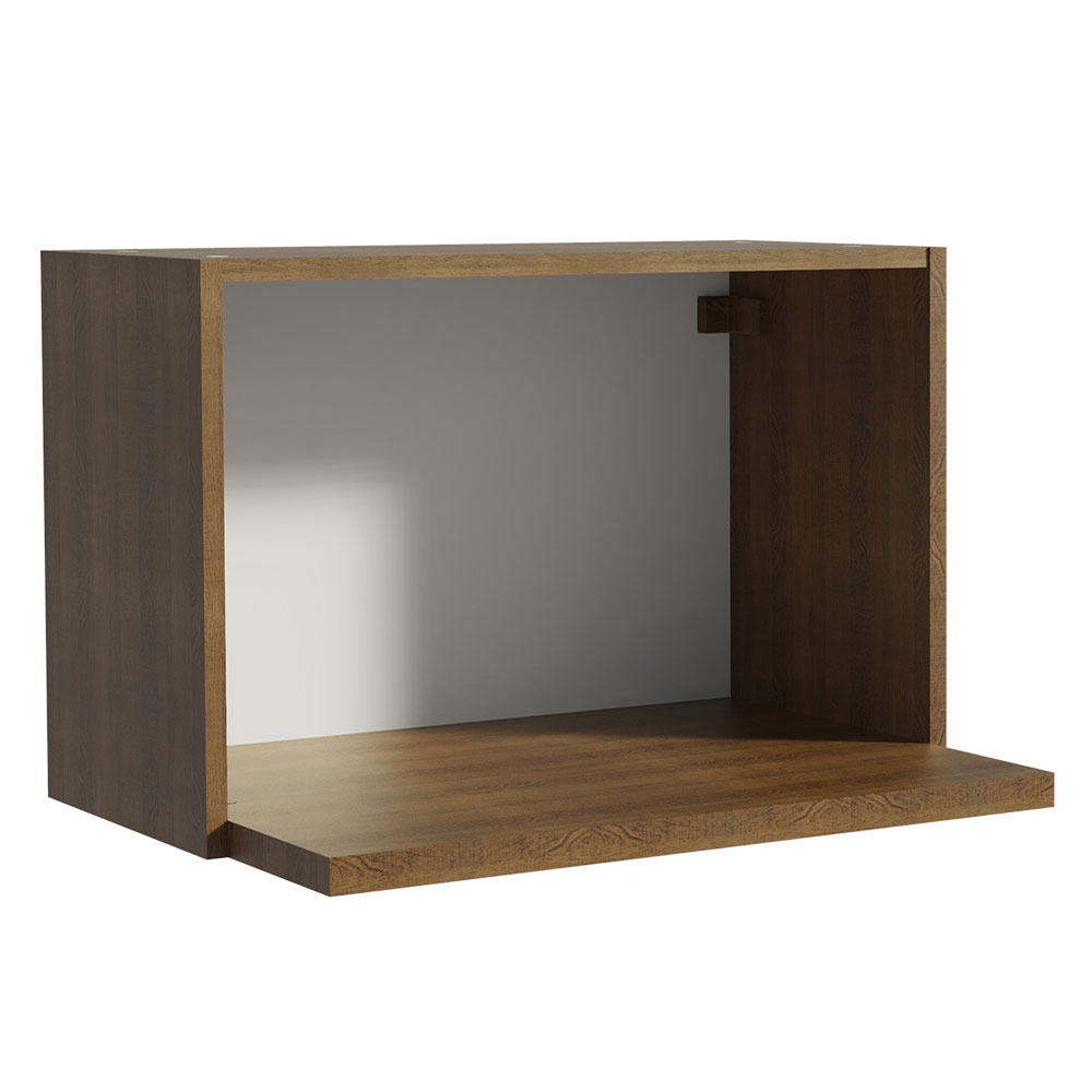 Armário Aéreo 60 cm Nicho para Microondas e Forno Elétrico Rustic Madesa