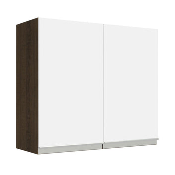 Armário Aéreo 70 cm 2 Portas Rustic/Branco Glamy Madesa