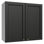 Armário Aéreo 70 cm 2 Portas Branco/Preto Vik Madesa