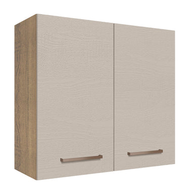 Armário Aéreo 70 cm 2 Portas Rustic/Crema Agata Madesa