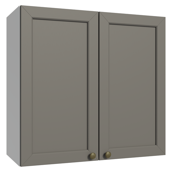 Armário Aéreo 70 cm 2 Portas Branco/Cinza Vik Madesa
