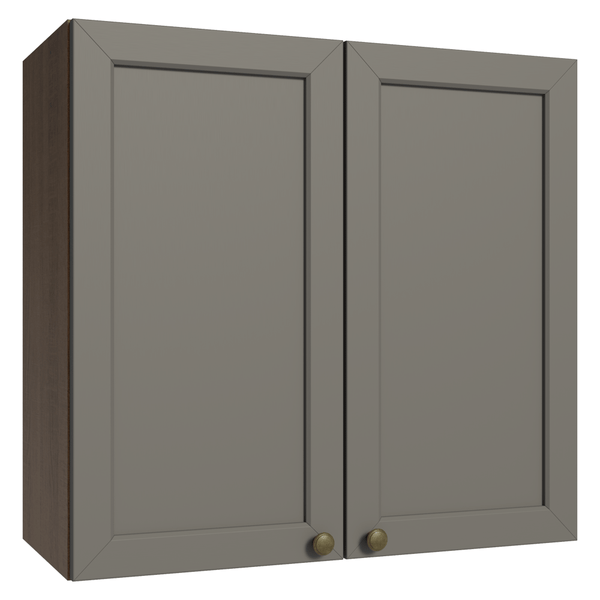 Armário Aéreo 70 cm 2 Portas Rustic/Cinza Vik Madesa