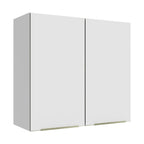 Armário Aéreo 70 cm 2 Portas Branco/Branco Veludo Lux Madesa