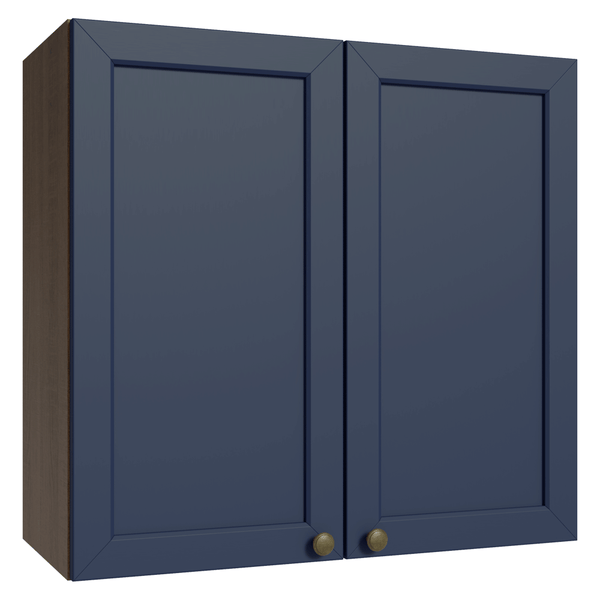 Armário Aéreo 70 cm 2 Portas Rustic/Azul Vik Madesa