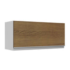 Armário Aéreo 100% MDF 70 cm 1 Porta Basculante Branco/Rustic Acordes Madesa