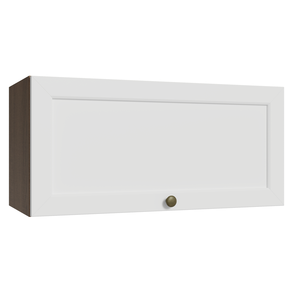Armário Aéreo 70 cm 1 Porta Basculante Rustic/Branco Vik Madesa