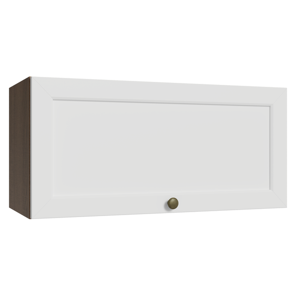 Armário Aéreo 70 cm 1 Porta Basculante Rustic/Branco Vik Madesa