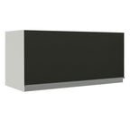 Armário Aéreo de Cozinha Madesa Glamy 70 cm 1 Porta Basculante Branco/Preto