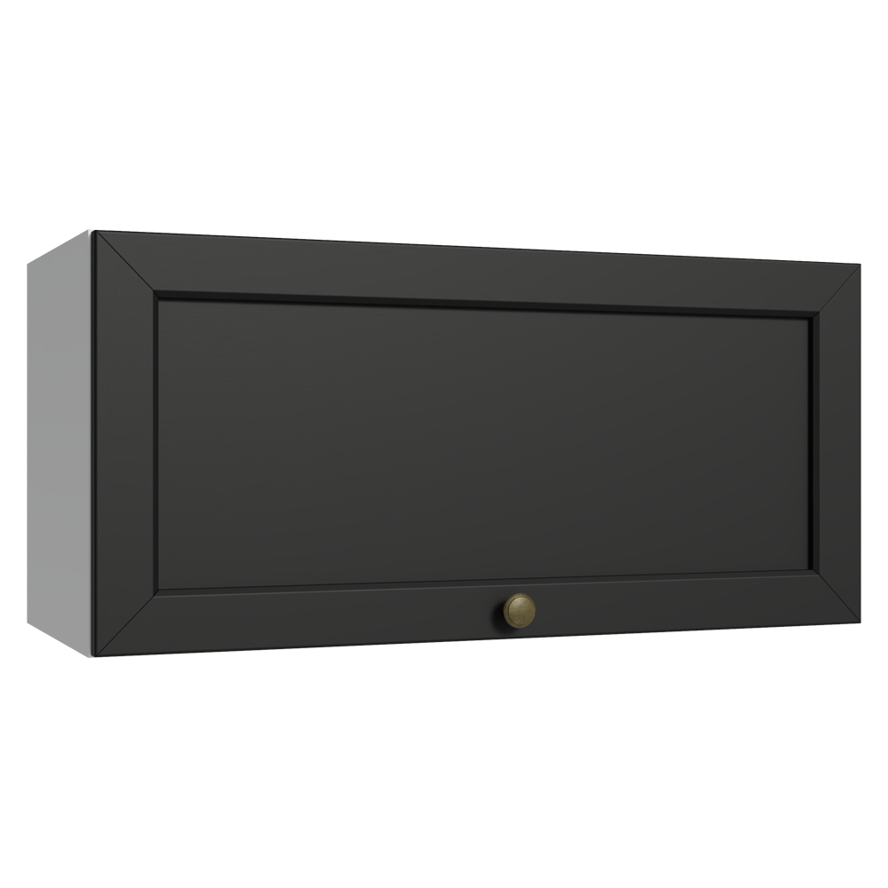Armário Aéreo 70 cm 1 Porta Basculante Branco/Preto Vik Madesa