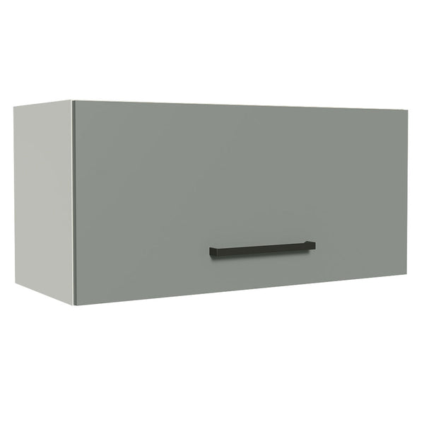 Armário Aéreo de Cozinha Madesa Agata 70 cm 1 Porta Basculante Branco/Cinza