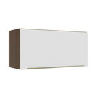 Armário Aéreo 70 cm 1 Porta Rustic/Branco Veludo Lux Madesa