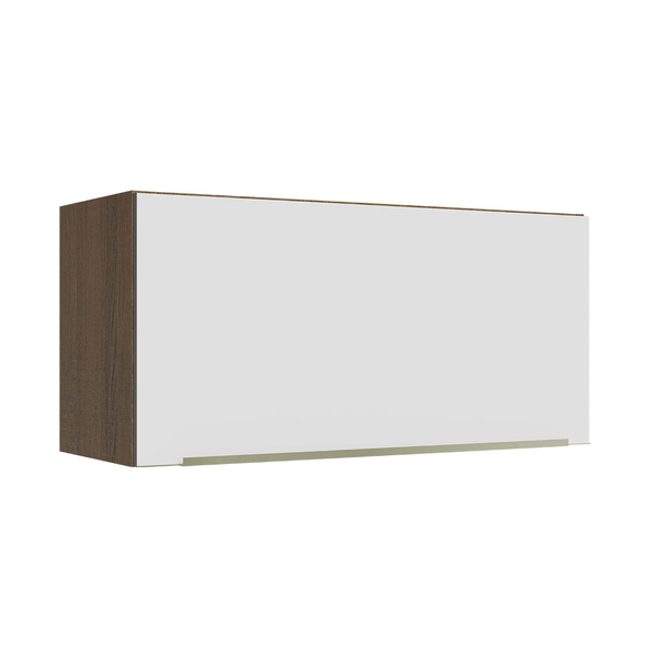 Armário Aéreo 70 cm 1 Porta Rustic/Branco Veludo Lux Madesa