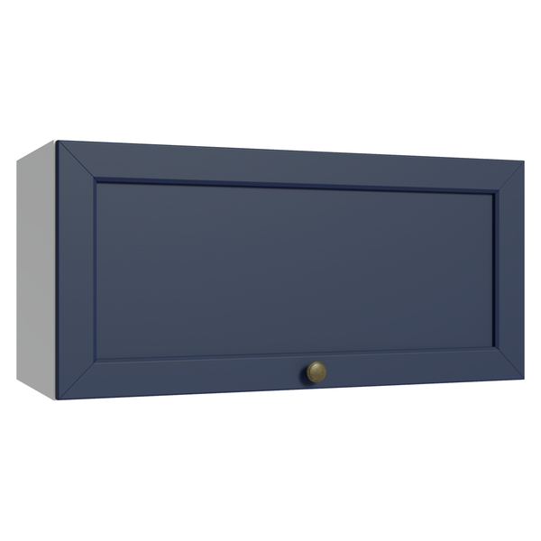 Armário Aéreo 70 cm 1 Porta Basculante Branco/Azul Vik Madesa